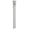 Buitenvloerlamp met stopcontact 110 cm roestvrijstaal zilver