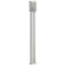 Buitenvloerlamp met stopcontact 110 cm roestvrijstaal zilver