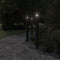 Buitenvloerlampen 3 st met sensors 110 cm roestvrijstaal zwart