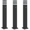 Vloerlampen voor buiten 3 st met sensor 80 cm aluminium zwart