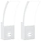 Buitenwandlampen 2 st LED met sensors gegoten aluminium wit