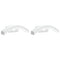Buitenwandlampen 2 st LED met sensors gegoten aluminium wit