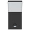 Buitenwandlampen 2 st LED met sensors gegoten aluminium zwart