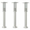 Vloerlamp voor buiten 3 st 60 cm roestvrij staal zilverkleurig