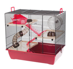 INTER-ZOO Pinky 3 Zinc Burgundy - kooi voor een hamster