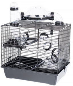 INTER-ZOO Rocky + Terrace black - kooi voor een hamster