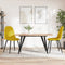 Eetkamerstoelen 2 st fluweel mosterdgeel