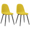 Eetkamerstoelen 2 st fluweel mosterdgeel