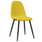 Eetkamerstoelen 2 st fluweel mosterdgeel