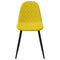 Eetkamerstoelen 2 st fluweel mosterdgeel