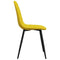 Eetkamerstoelen 2 st fluweel mosterdgeel