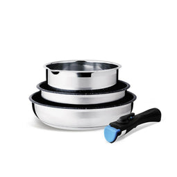 Pan Feel Maestro MR-3529-4 Zwart Zilverkleurig Roestvrij staal Ø 18 cm Ø 24 cm Ø 22 cm