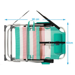 Vouwbare Stoel Groen 108 x 47 x 30 cm