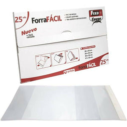 Zelfklevende boekomslag Grafoplas Verstelbaar Revers Transparant PVC 25 Onderdelen 30 x 53 cm