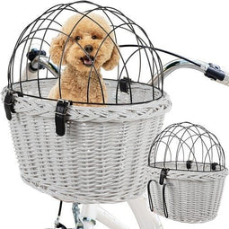 Hondenfietsmand - 45x30x30cm - tot 10 kg - wit