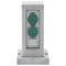 Tuinstopcontact grondpin 4-wegs steen-look 16x16x29,5 cm grijs