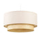 Plafondlamp DKD Home Decor Polyester Wit Lichtbruin Bamboe 50 W (50 x 50 x 25 cm)