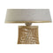 Bureaulamp DKD Home Decor Bruin Natuurlijk Bamboe 50 W 220 V 24 x 24 x 37 cm