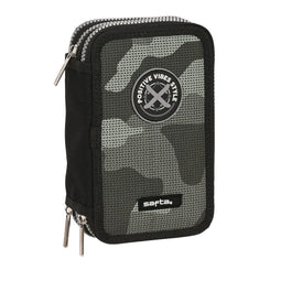 Schooletui met Accessoires Safta Stone Zwart 12.5 x 19.5 x 5.5 cm 36 Onderdelen
