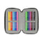 Schooletui met Accessoires Safta Stone Zwart 12.5 x 19.5 x 5.5 cm 36 Onderdelen