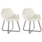 Eetkamerstoelen 2 st fluweel crmekleurig
