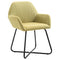 Eetkamerstoelen 2 st stof groen