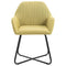 Eetkamerstoelen 2 st stof groen