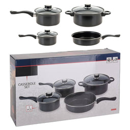 Excellent Houseware 7-delige Kookpannenset anti-aanbaklaag