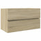 Wastafelkast 80x38,5x45 cm spaanplaat sonoma eikenkleurig