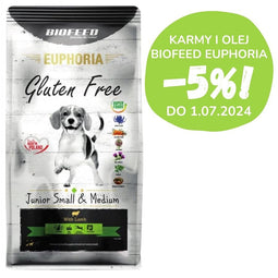 BIOFEED Euphoria Gluten Free Junior small & medium Lamb - droog hondenvoer - 12kg