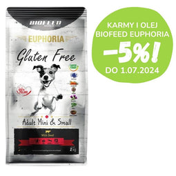BIOFEED Euphoria Gluten Free Adult mini & small Beef - droog hondenvoer - 2kg