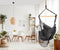 Hangstoel - boho - tuinschommel - 1x1x2 m - kussens - grijs