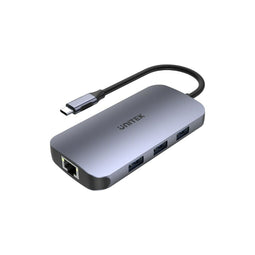Hub USB Unitek D1071A Zwart Zilverkleurig