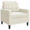Fauteuil 60 cm fluweel crmekleurig