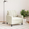 Fauteuil 60 cm fluweel crmekleurig