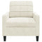 Fauteuil 60 cm fluweel crmekleurig