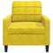 Fauteuil 60 cm fluweel geel
