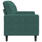 Fauteuil 60 cm fluweel donkergroen