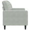 Fauteuil 60 cm fluweel lichtgrijs
