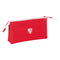 Pennenetui met 3 vakken Sevilla Fútbol Club Rood 22 x 12 x 3 cm