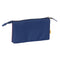 Pennenetui met 3 vakken Kings League Jijantes Kastanjebruin Marineblauw 22 x 12 x 3 cm