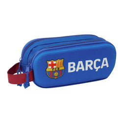 Pennenetui met 2 vakken F.C. Barcelona Marineblauw 21 x 8 x 6 cm 3D