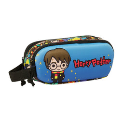 Pennenetui met 2 vakken Harry Potter Blauw Multicolour 21 x 8 x 6 cm 3D