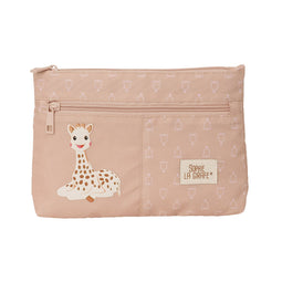 Pennenetui met 2 vakken Sophie la Girafe Beige 23 x 16 x 3 cm