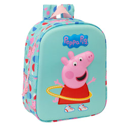 Schoolrugzak Peppa Pig Groen Roze 22 x 27 x 10 cm 3D
