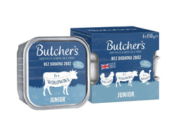 BUTCHER'S Original Junior Mega pack mix Pate - nat hondenvoer - 4 x 150g