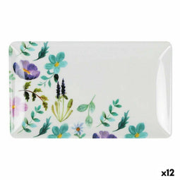 Snackdienblad La Mediterránea Sakura Melamine Helderheid 25 x 15 x 2 cm (12 Stuks)