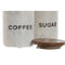 Tin Home ESPRIT Wit Bruin Marmer Mangohout (2 Stuks)