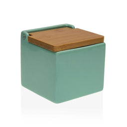 Zoutvaatje met deksel Versa Mint Keramisch Dolomite 10,5 x 11 x 11 cm