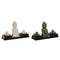 Verbrander Home ESPRIT Keramisch Hout MDF Boeddha 24 x 8 x 14 cm (2 Stuks)